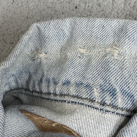 VINTAGE Levis Jacket Mens 39 Small Medium Blue Trucker Denim Acid Washed 80s USA - Picture 3 of 12